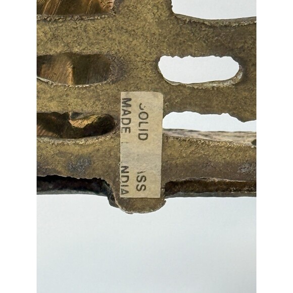 Vintage Brass‎ Frog Sitting on Bench Under Umbrella Statue Figurine. Lonely Frog - Picture 5 of 11